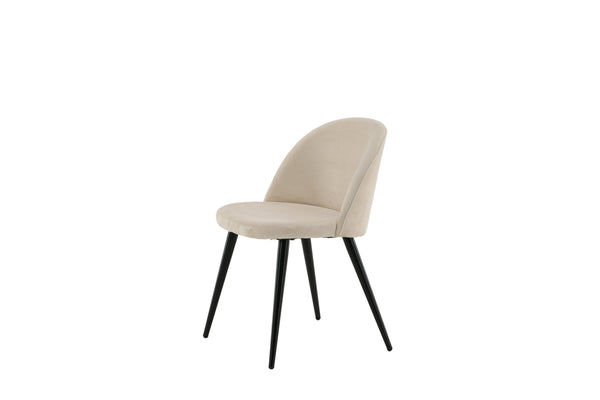 Matstolar VELVET Sammet 76.5x50x57cm Beige-2st