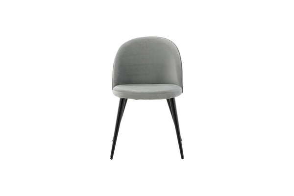 Matstolar VELVET Sammet 76.5x50x57cm Grå-2st