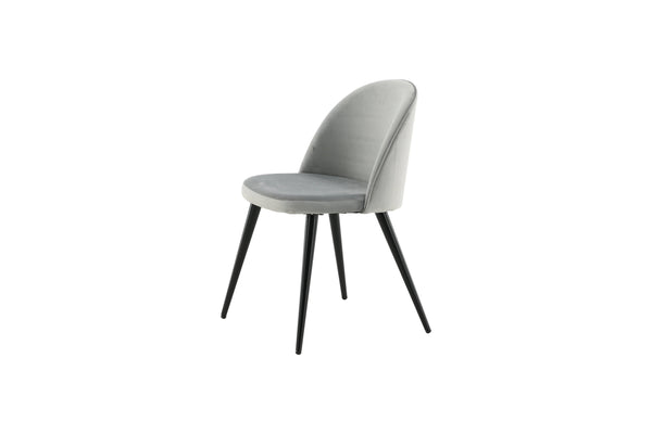 Matstolar VELVET Sammet 76.5x50x57cm Grå-2st