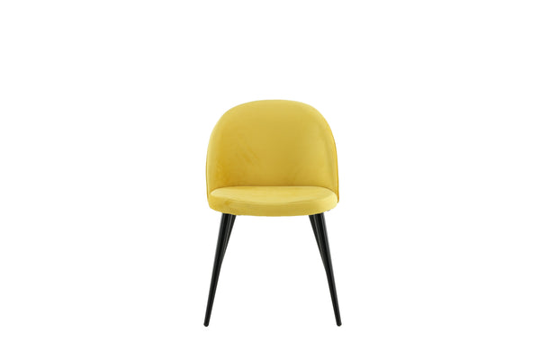 Matstolar VELVET Sammet 76.5x50x57cm Gul-2st
