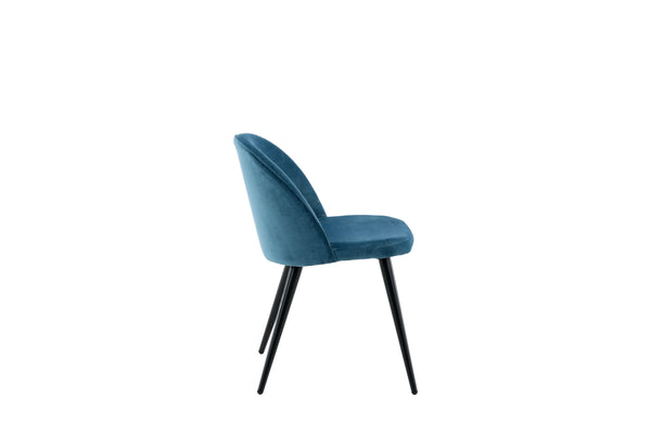 Matstolar VELVET Sammet 76.5x50x57cm Blå-2st