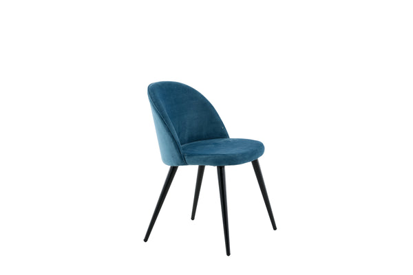 Matstolar VELVET Sammet 76.5x50x57cm Blå-2st