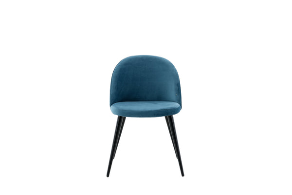 Matstolar VELVET Sammet 76.5x50x57cm Blå-2st