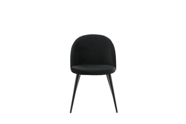 Matstolar VELVET Sammet 76.5x50x57cm Svart-2st