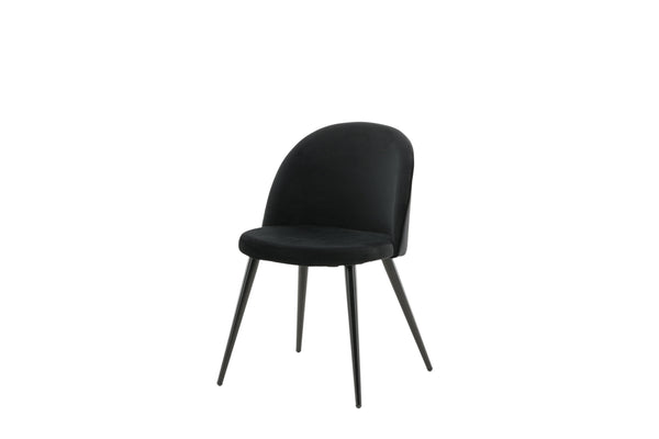 Matstolar VELVET Sammet 76.5x50x57cm Svart-2st