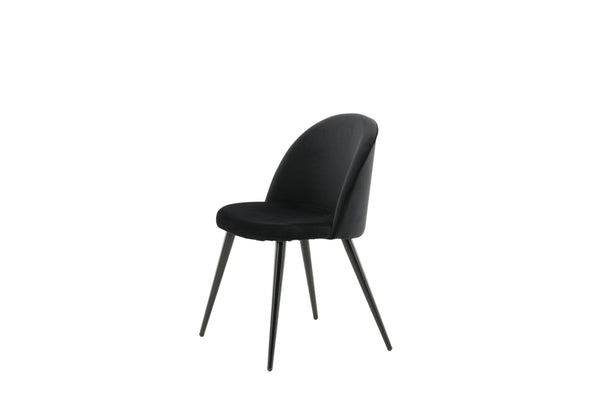 Matstolar VELVET Sammet 76.5x50x57cm Svart-2st