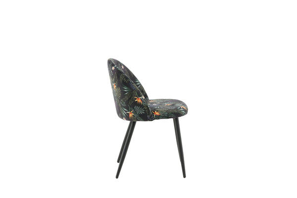 Matstolar VELVET Sammet 77x50x48cm Svart-2st