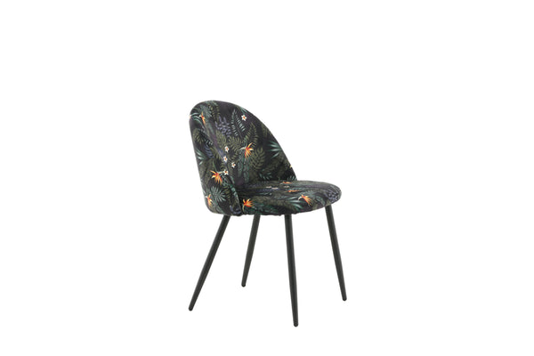 Matstolar VELVET Sammet 77x50x48cm Svart-2st