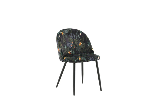 Matstolar VELVET Sammet 77x50x48cm Svart-2st