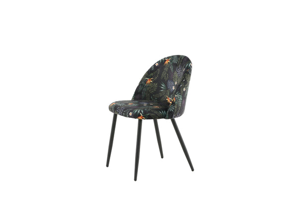 Matstolar VELVET Sammet 77x50x48cm Svart-2st
