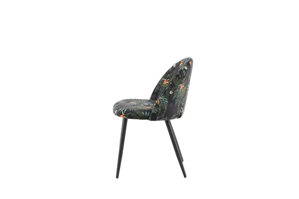 Matstolar VELVET Sammet 77x50x48cm Svart-2st
