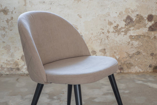 Matstolar VELVET Linen 76.5x50x57cm Beige-2st
