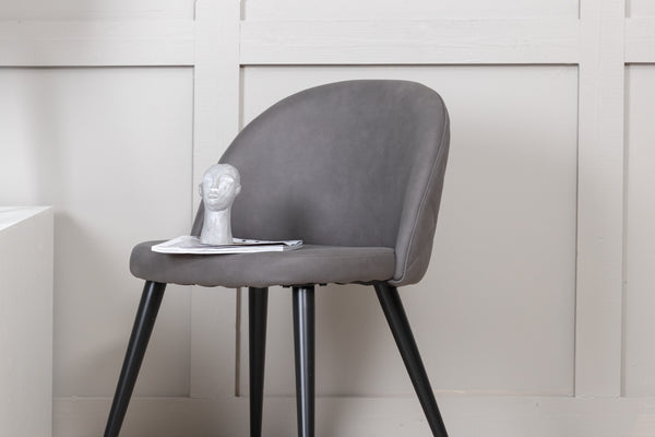 Matstolar VELVET Linen 76.5x50x57cm Grå-2st