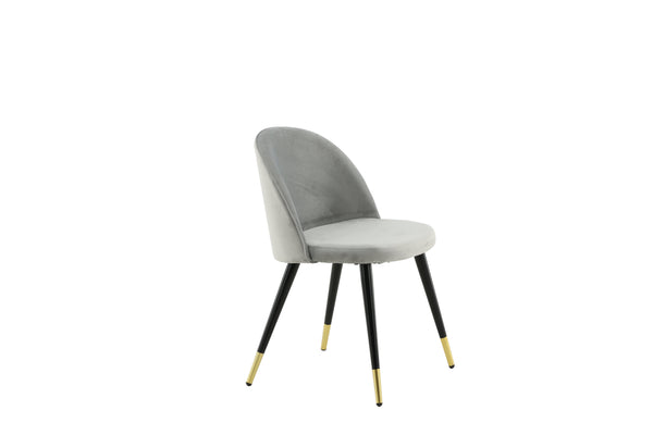 Matstolar VELVET Sammet 76.5x50x57cm Grå-2st