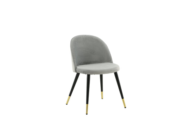 Matstolar VELVET Sammet 76.5x50x57cm Grå-2st