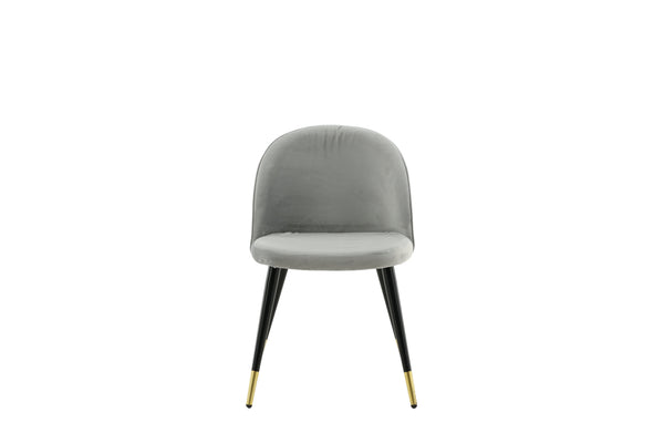 Matstolar VELVET Sammet 76.5x50x57cm Grå-2st