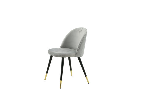Matstolar VELVET Sammet 76.5x50x57cm Grå-2st