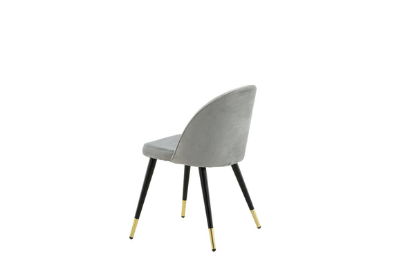 Matstolar VELVET Sammet 76.5x50x57cm Grå-2st