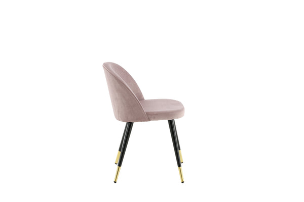 Matstolar VELVET Sammet 76.5x50x57cm Dammigt rosa-2st