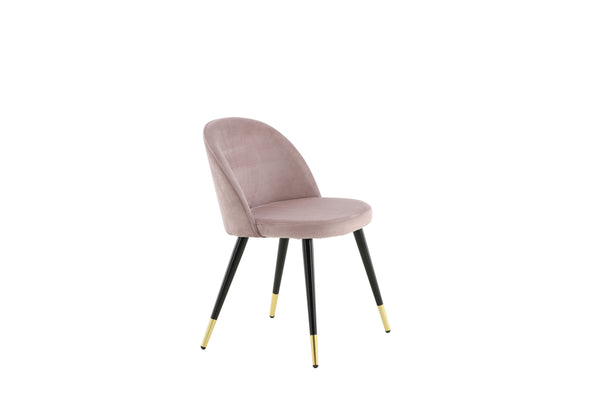 Matstolar VELVET Sammet 76.5x50x57cm Dammigt rosa-2st