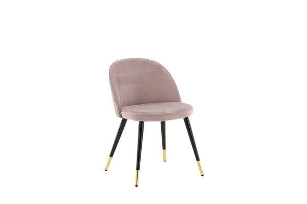 Matstolar VELVET Sammet 76.5x50x57cm Dammigt rosa-2st