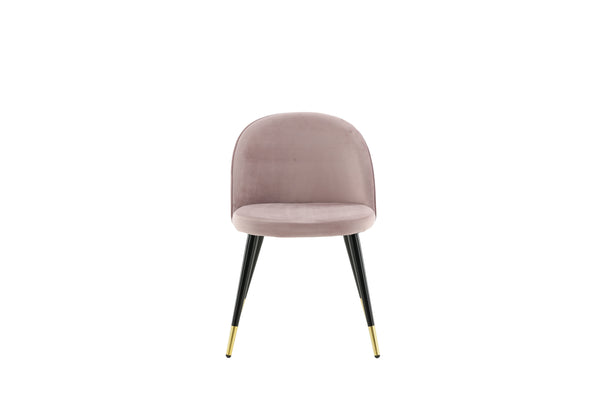 Matstolar VELVET Sammet 76.5x50x57cm Dammigt rosa-2st