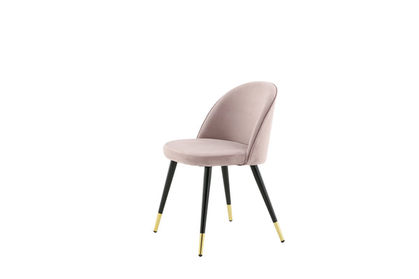 Matstolar VELVET Sammet 76.5x50x57cm Dammigt rosa-2st