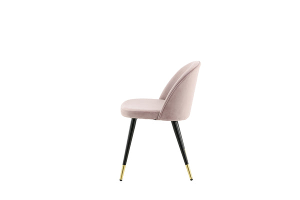 Matstolar VELVET Sammet 76.5x50x57cm Dammigt rosa-2st