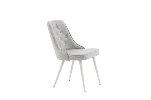 Matstolar VELVET DELUXE Polyester 88.5x50x66cm Ljusgrå-2st