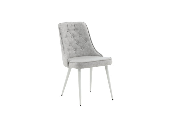 Matstolar VELVET DELUXE Polyester 88.5x50x66cm Ljusgrå-2st