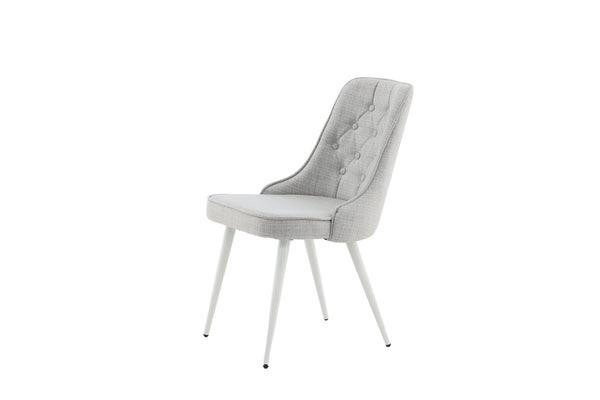 Matstolar VELVET DELUXE Polyester 88.5x50x66cm Ljusgrå-2st
