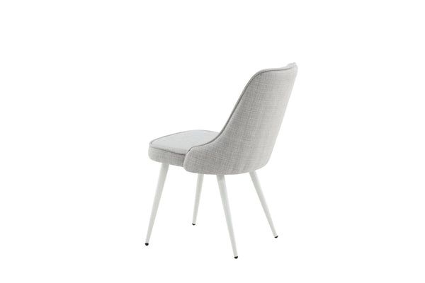 Matstolar VELVET DELUXE Polyester 88.5x50x66cm Ljusgrå-2st