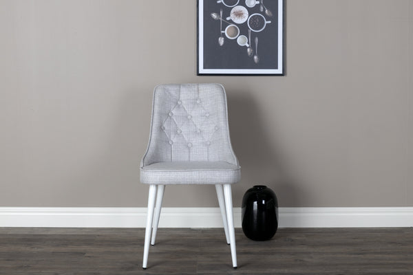 Matstolar VELVET DELUXE Polyester 88.5x50x66cm Ljusgrå-2st