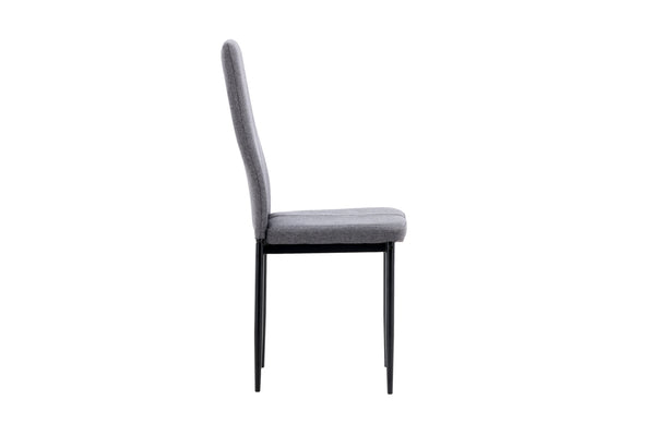 Dining chairs PETRA Polyester 99x42x45cm Dark grey-2pcs