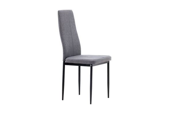 Dining chairs PETRA Polyester 99x42x45cm Dark grey-2pcs