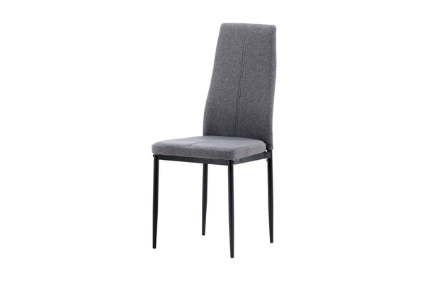 Dining chairs PETRA Polyester 99x42x45cm Dark grey-2pcs