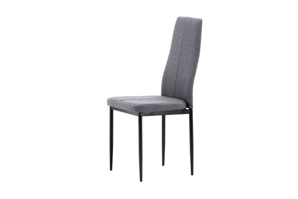 Dining chairs PETRA Polyester 99x42x45cm Dark grey-2pcs