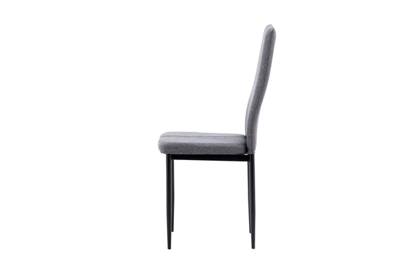 Dining chairs PETRA Polyester 99x42x45cm Dark grey-2pcs