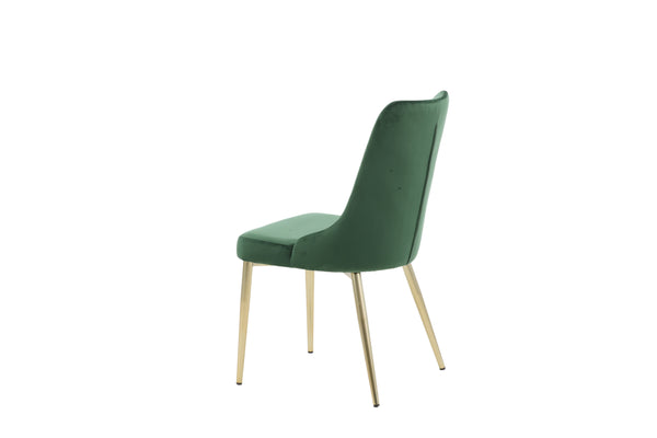 Matstolar VELVET DELUXE Sammet 88.5x50x66cm Grön-2st