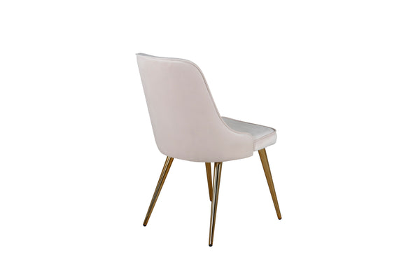 Matstolar VELVET DELUXE Sammet 88.5x50x66cm Beige-2st
