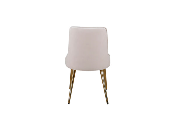Matstolar VELVET DELUXE Sammet 88.5x50x66cm Beige-2st