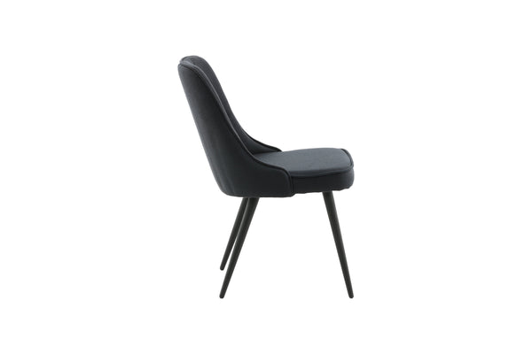 Matstolar VELVET DELUXE Polyester 88.5x50x66cm Svart-2st