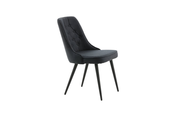 Matstolar VELVET DELUXE Polyester 88.5x50x66cm Svart-2st
