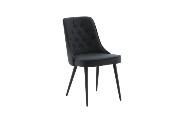 Matstolar VELVET DELUXE Polyester 88.5x50x66cm Svart-2st