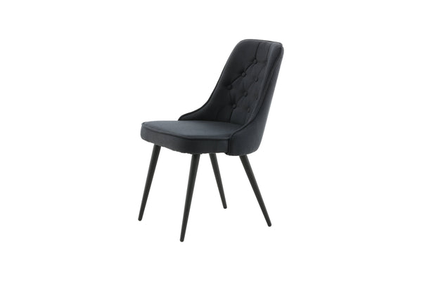 Matstolar VELVET DELUXE Polyester 88.5x50x66cm Svart-2st
