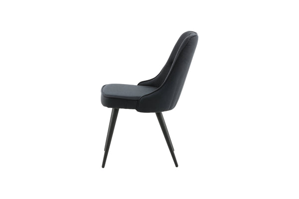 Matstolar VELVET DELUXE Polyester 88.5x50x66cm Svart-2st
