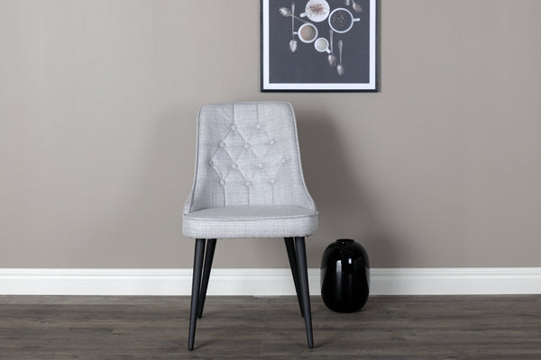Matstolar VELVET DELUXE Polyester 88.5x50x66cm Grå-2st