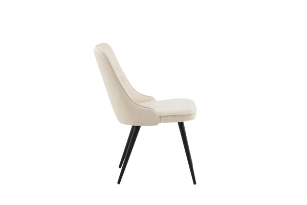 Matstolar VELVET DELUXE Sammet 88.5x50x66cm Beige-2st