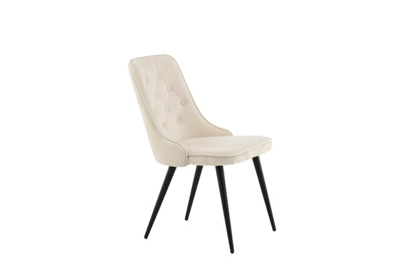 Matstolar VELVET DELUXE Sammet 88.5x50x66cm Beige-2st
