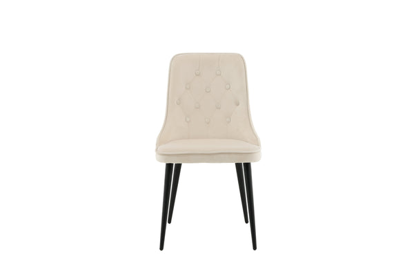 Matstolar VELVET DELUXE Sammet 88.5x50x66cm Beige-2st